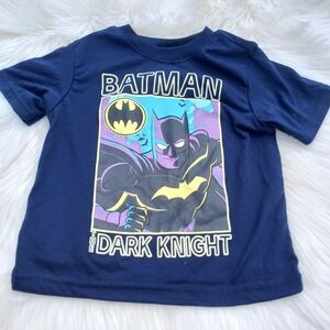 Batman The Dark Knight Graphic Tee Shirt T-shirt boys size 2T toddler Navy Blue